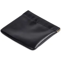 Eva & Elm Plush PU Tech & Accessory Pouch Black Flat